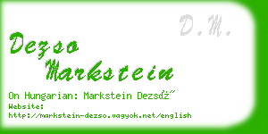 dezso markstein business card